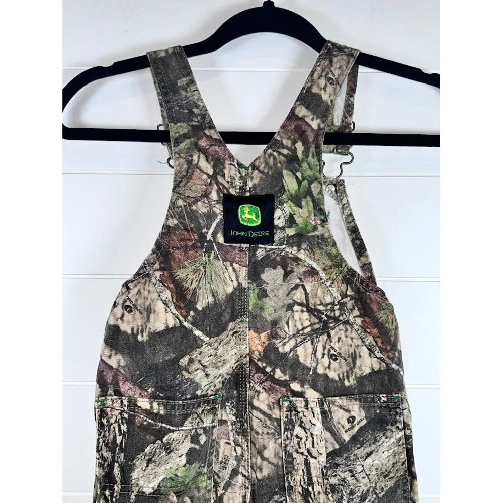 Kids John Deere Camo Overalls‎ 4T Durable Mossy Oak Woodland Outdoor Workwear